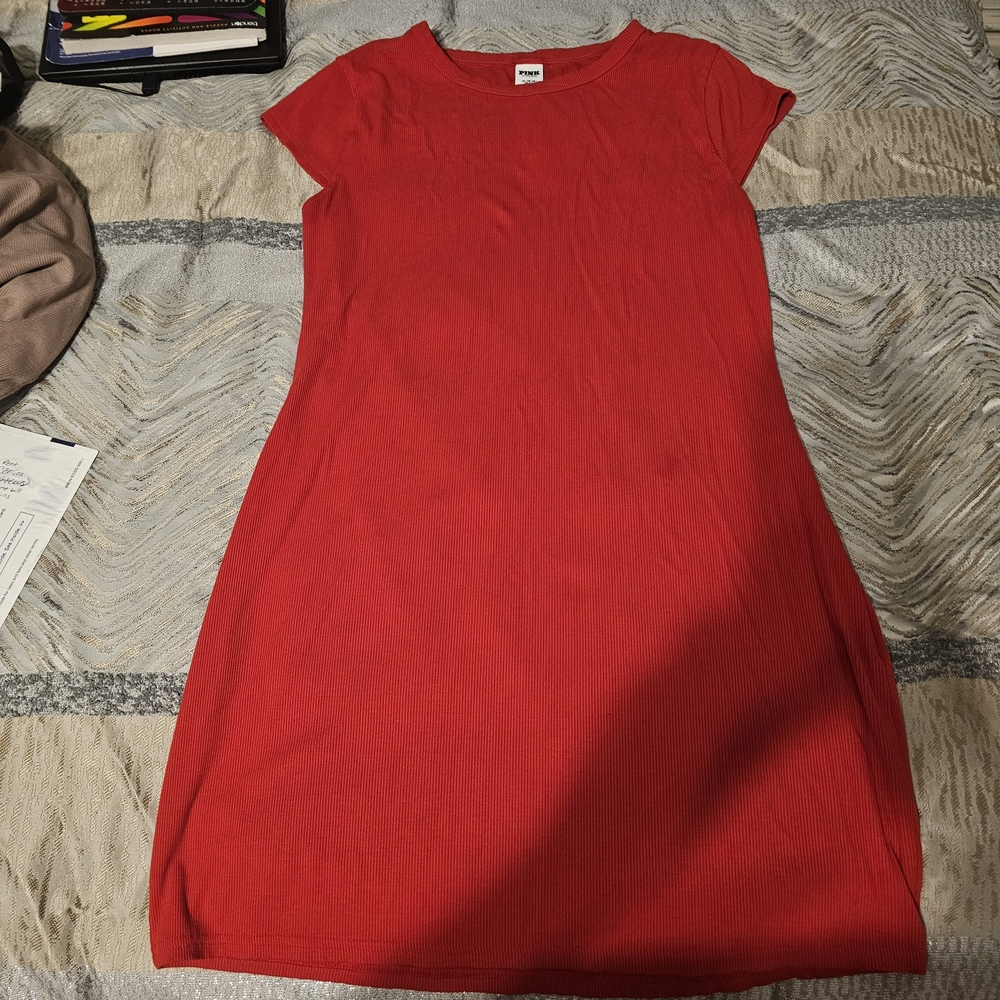 4 Dress LOT of PINK Victoria's Secret Ribbed Mini Dresses LOT of 4